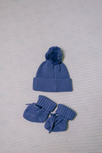 Noé Set — Navy Booties + Beanie
