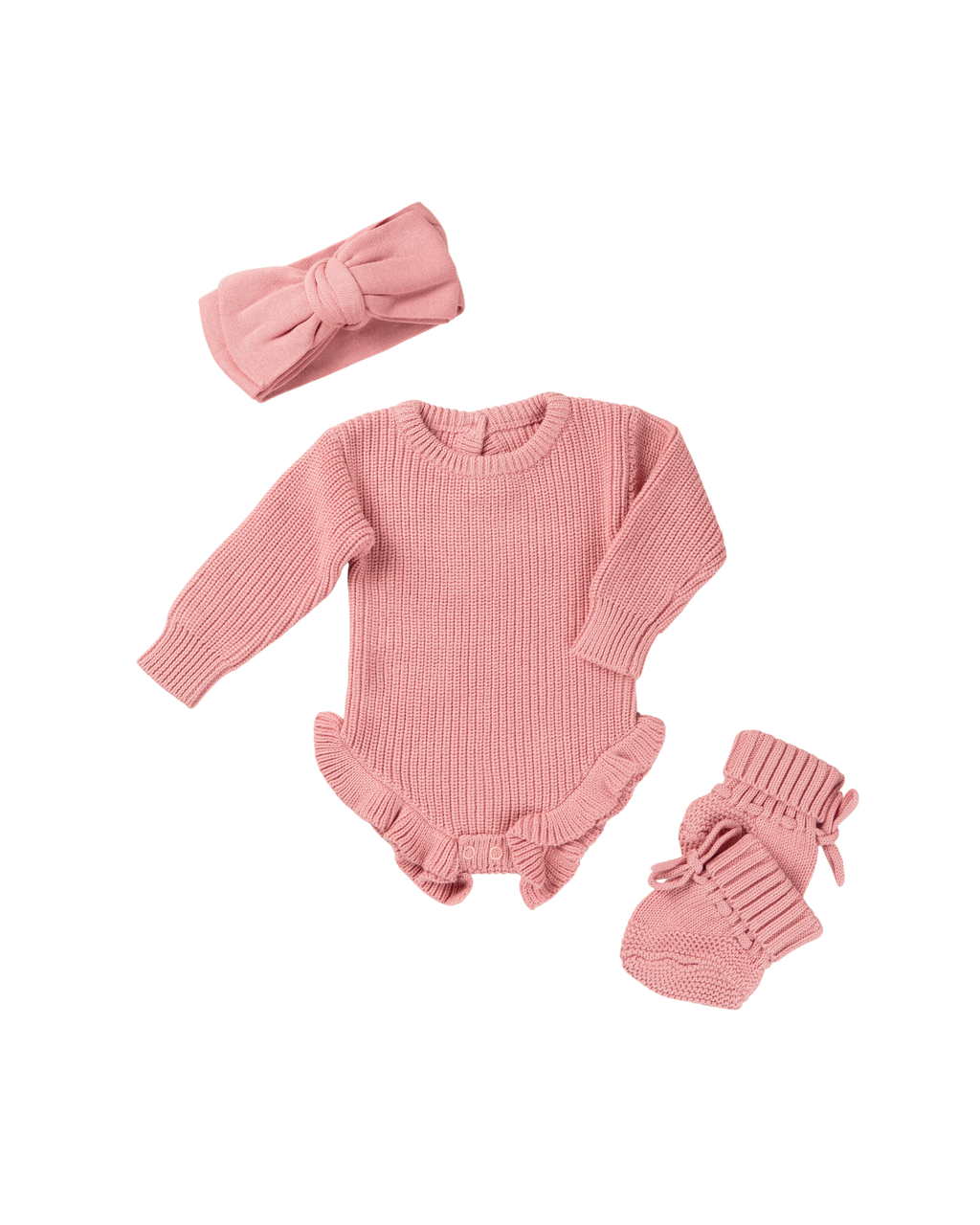 Amélie — Blush Pink Knit Romper