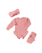 Amélie — Blush Pink Knit Romper