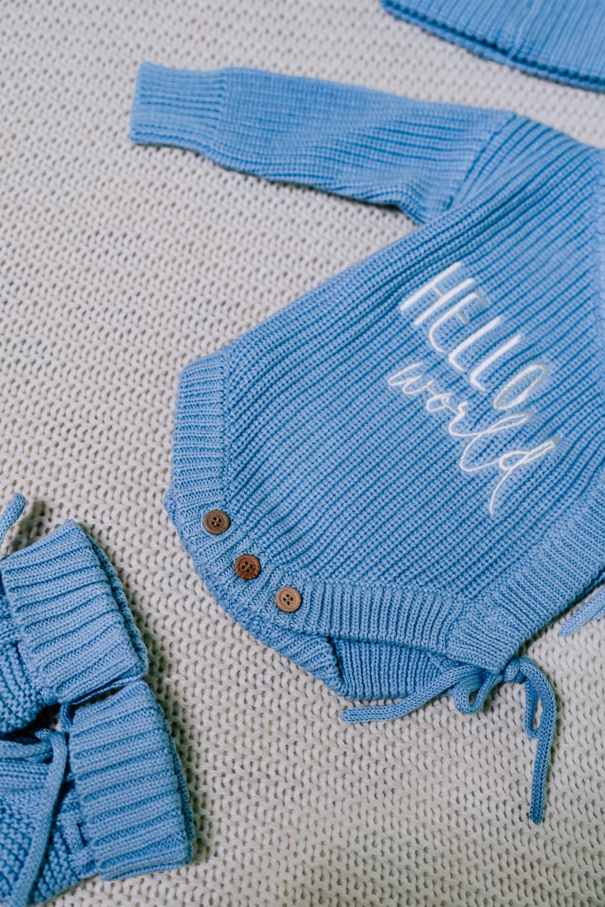 Étienne — Powder Blue Knit Romper