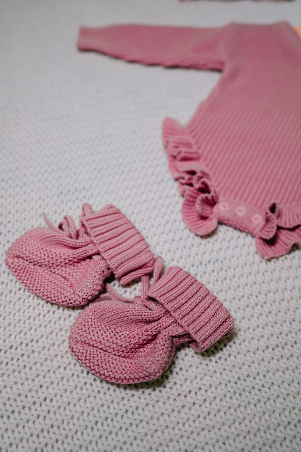 Amélie — Blush Pink Knit Romper