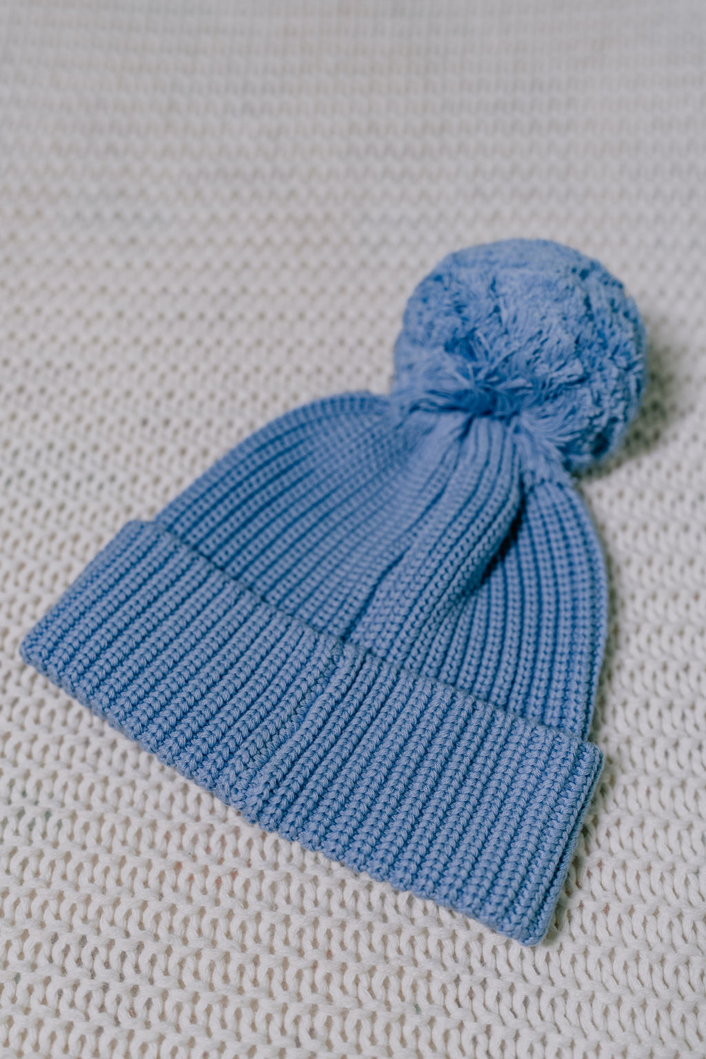 Henri Set — Light Blue Booties + Beanie