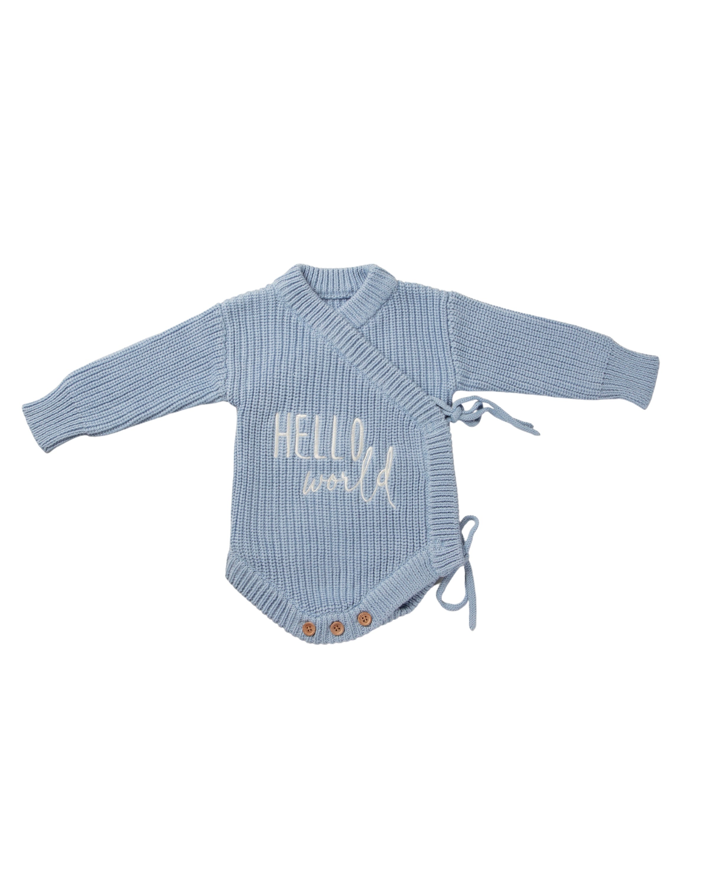 Étienne — Powder Blue Knit Romper
