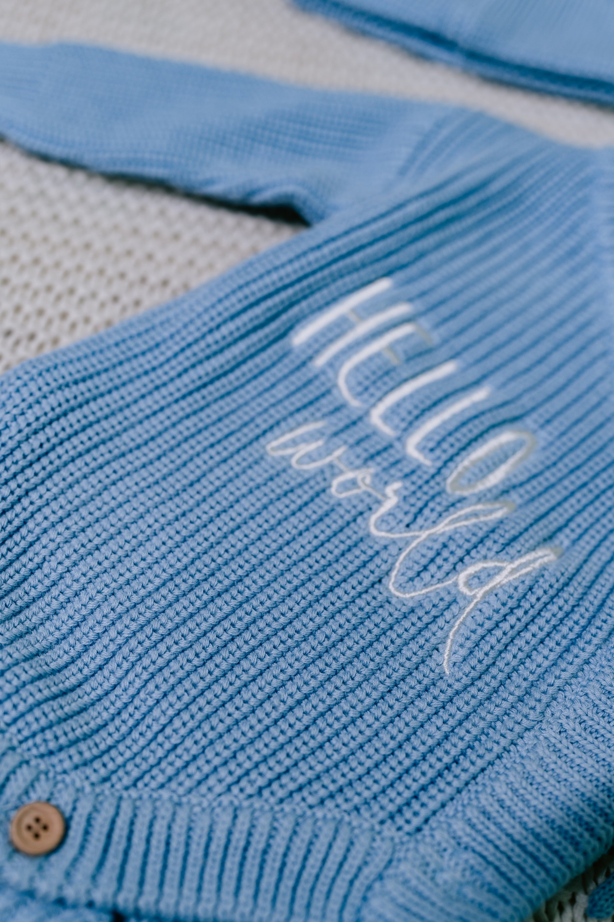 Étienne — Powder Blue Knit Romper