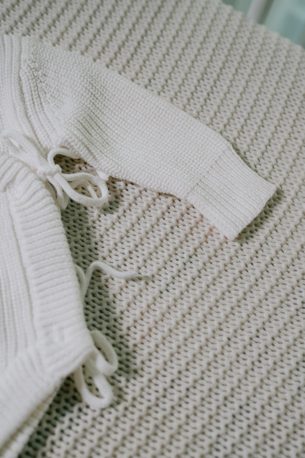 Camille — Cream Knit Romper