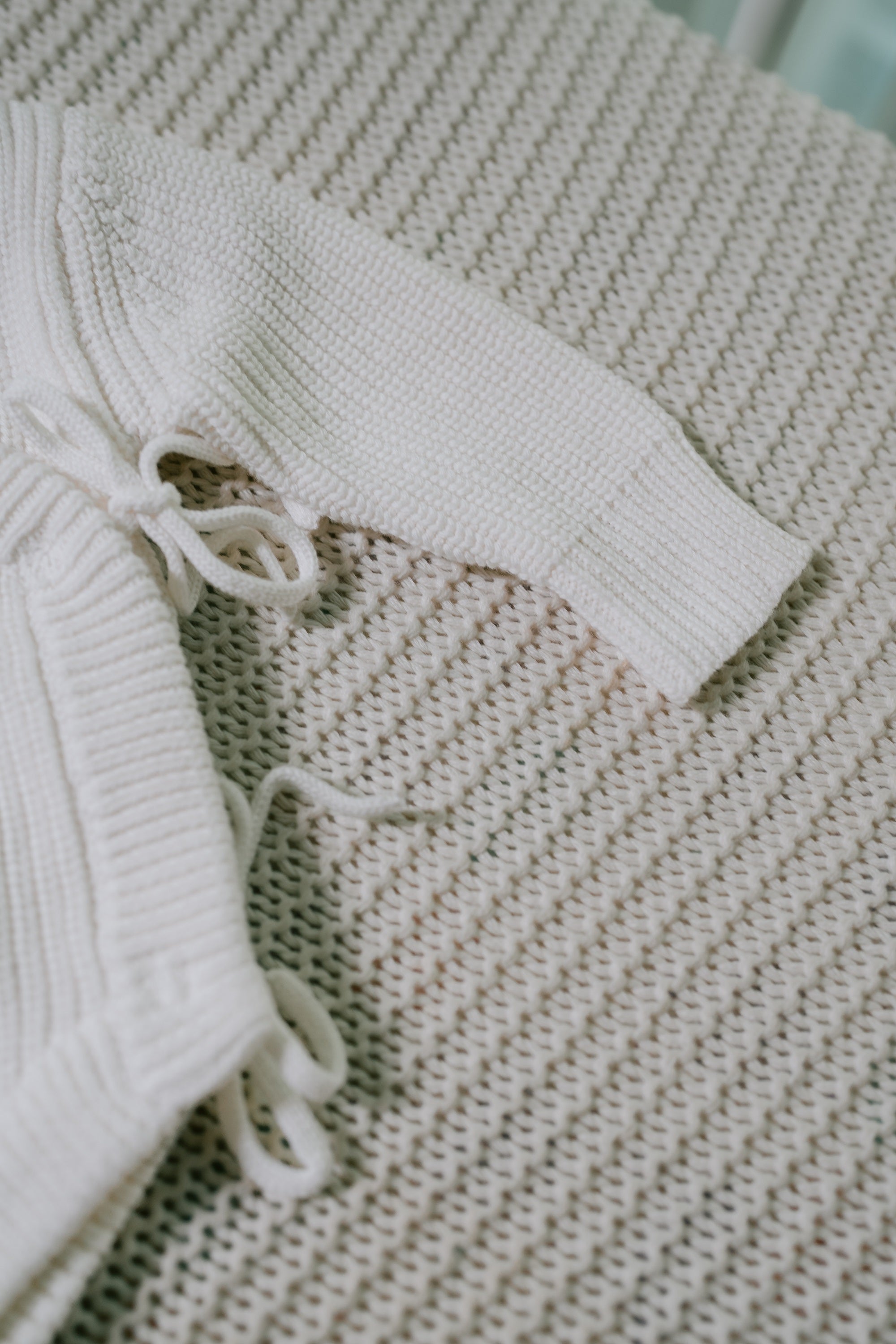 Camille — Cream Knit Romper