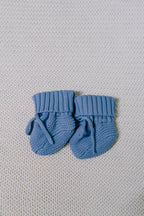 Henri Set — Light Blue Booties + Beanie