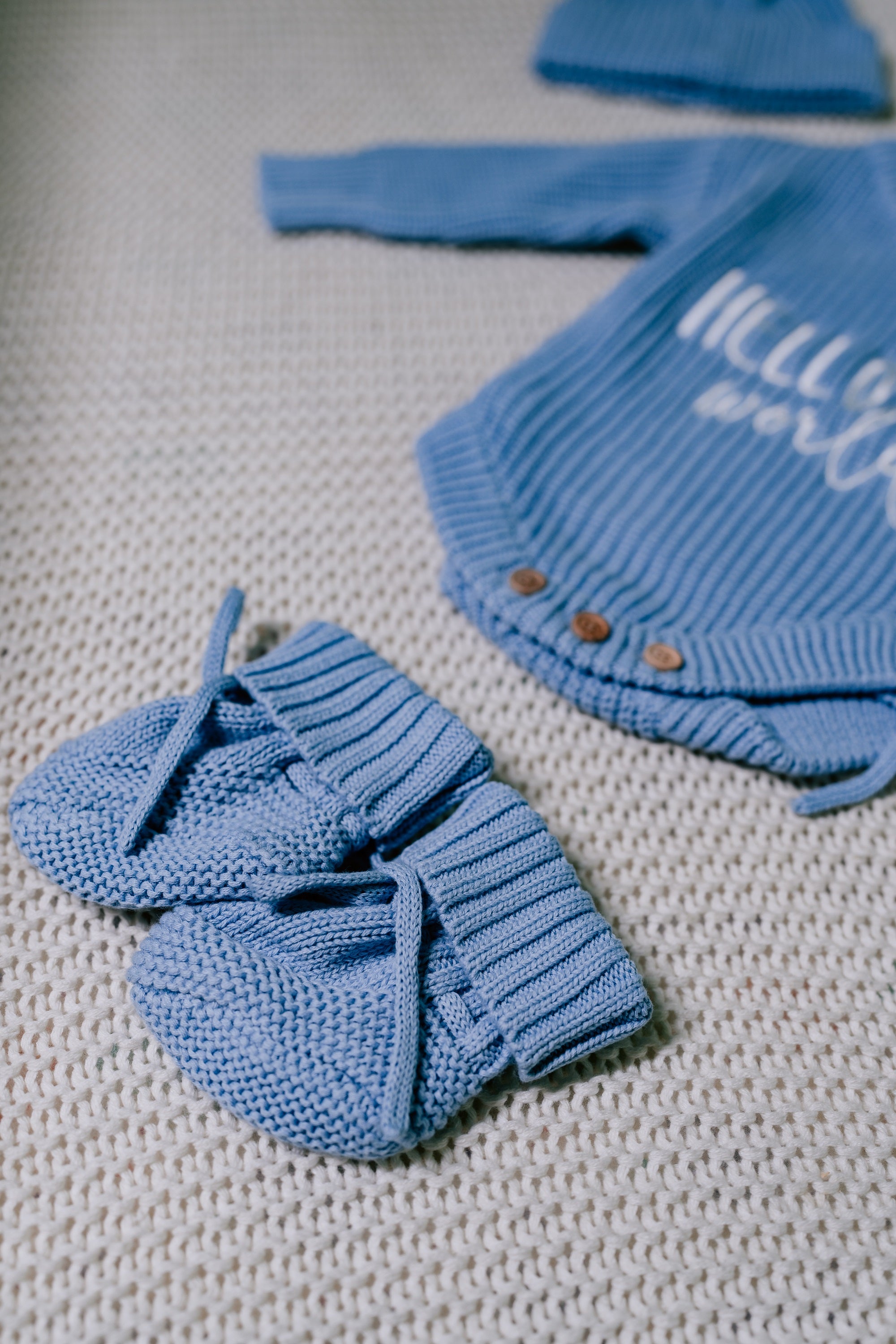 Étienne — Powder Blue Knit Romper