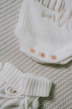 Camille — Cream Knit Romper