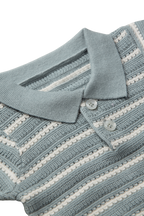 raphaël - blue knit romper