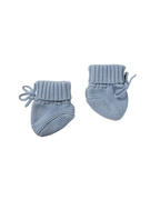 Henri Set — Light Blue Booties + Beanie