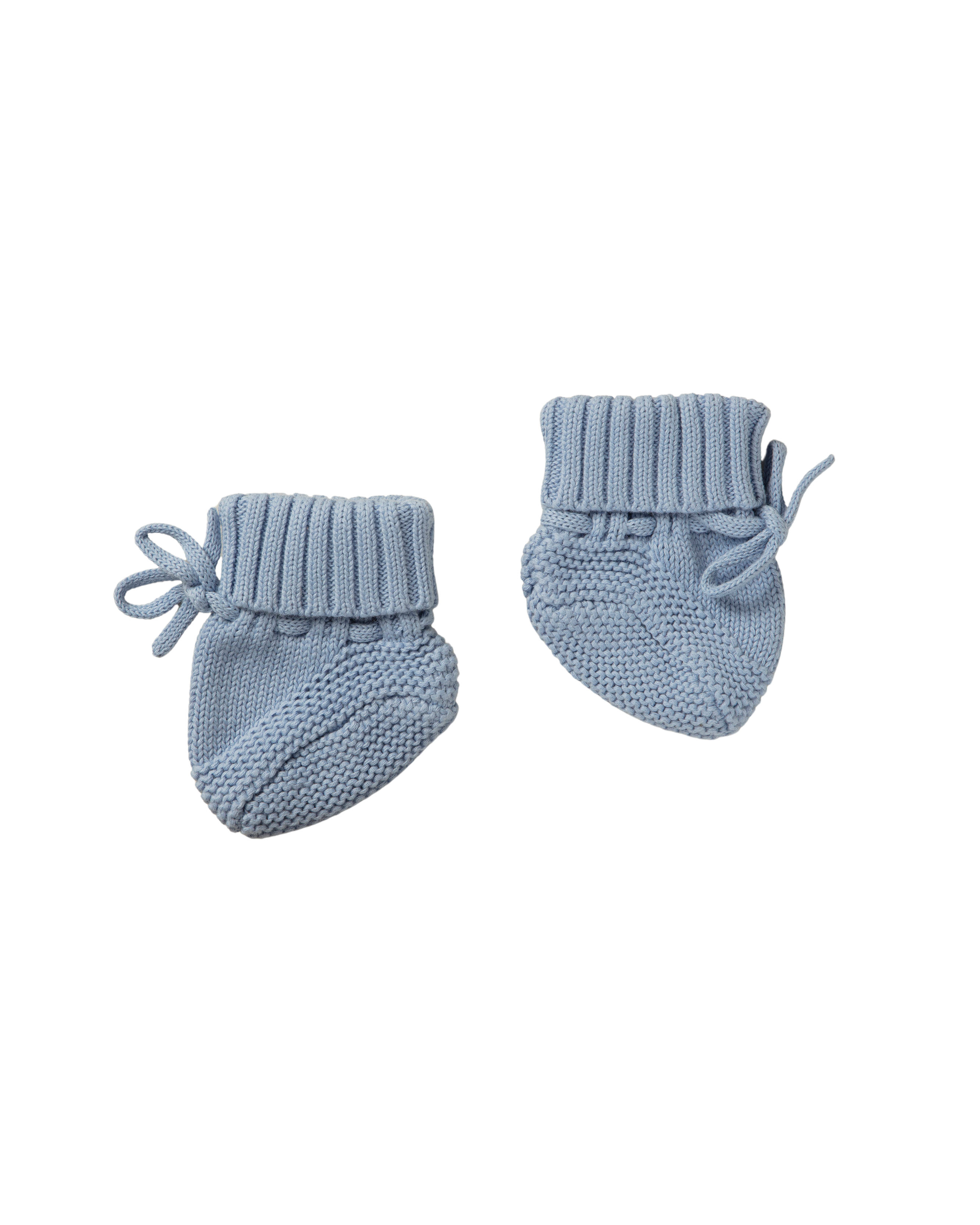 Henri Set — Light Blue Booties + Beanie