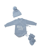 Étienne — Powder Blue Knit Romper