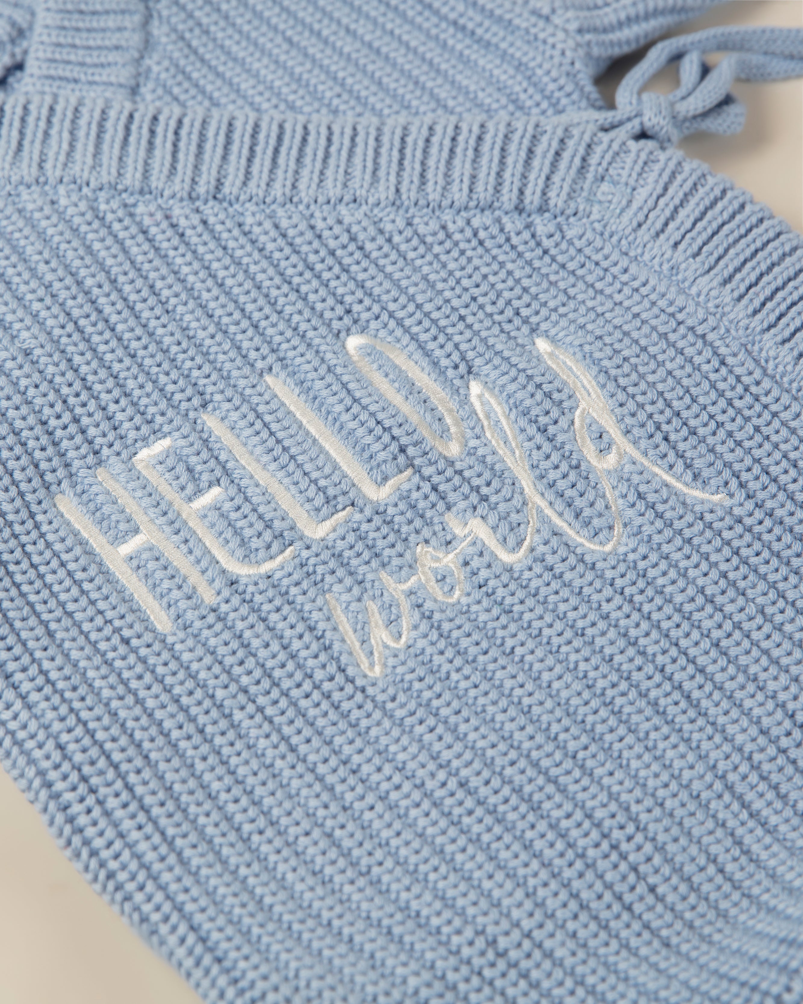 Étienne — Powder Blue Knit Romper