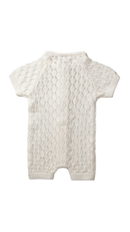 céleste - white knit romper
